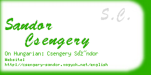 sandor csengery business card